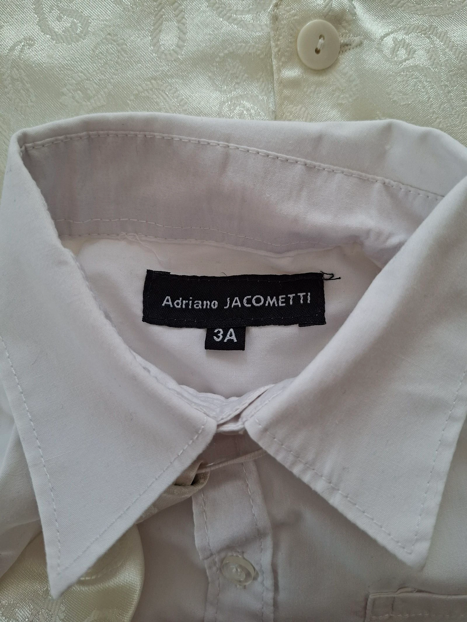 Conjunto de ceremonia para niño de 3 años Adriano Jacometti camisa chaleco corbata marfil boda – photo 5